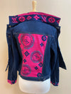 Denim Jacket L - V Hot Pink