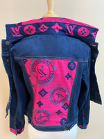 Denim Jacket L V - Hot Pink