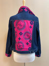 Denim Jacket L - V Hot Pink