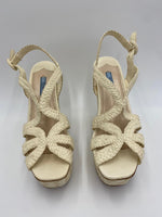 Prada Platform White Sandals 41