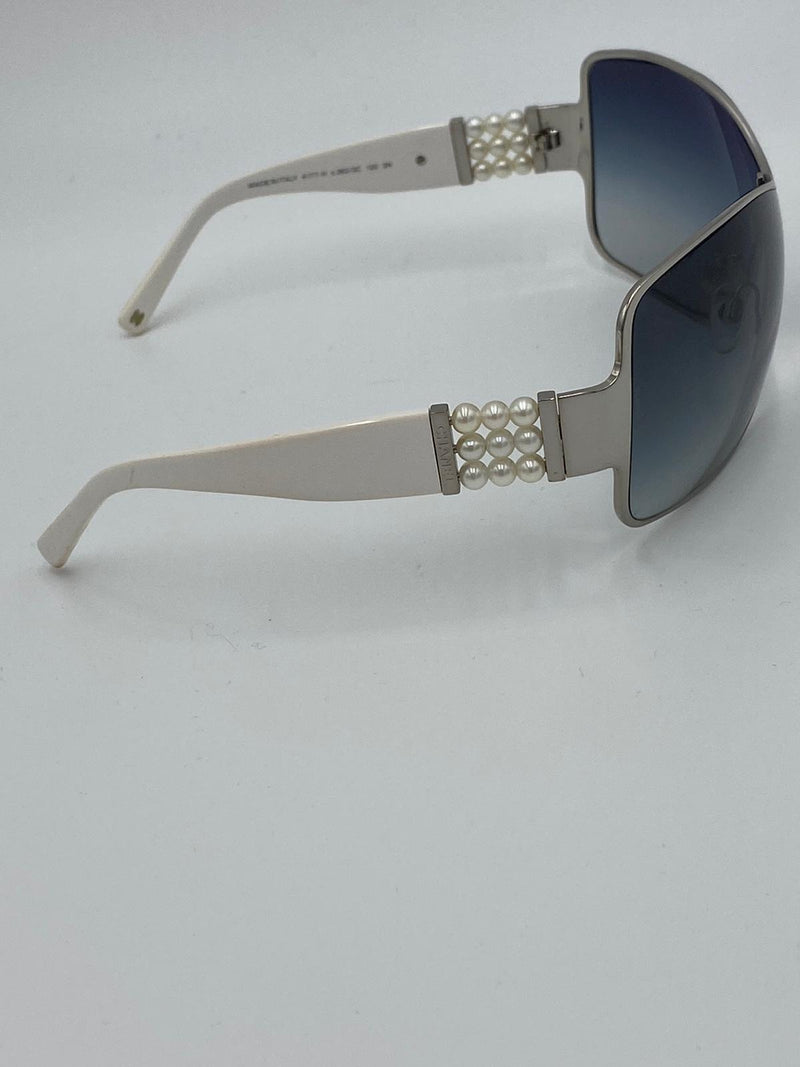 Chanel Sunglass, White Frame, Pearls