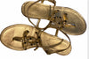 CHA. NEL Gold thong sandal